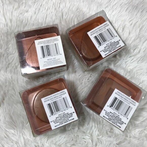 Candle Bougie Set of 4 Chocolate Scented Hearts & Truffle Shaped Candles - Picture 7 of 9